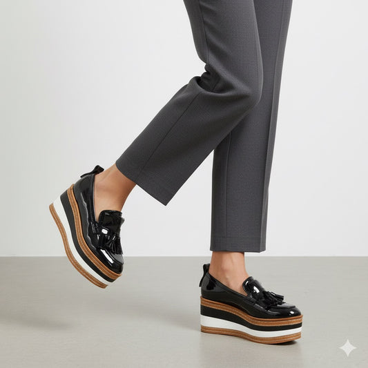 PATENT LEATHER FLAT WEDGE HEEL WAS $64.99 NOW $24.99