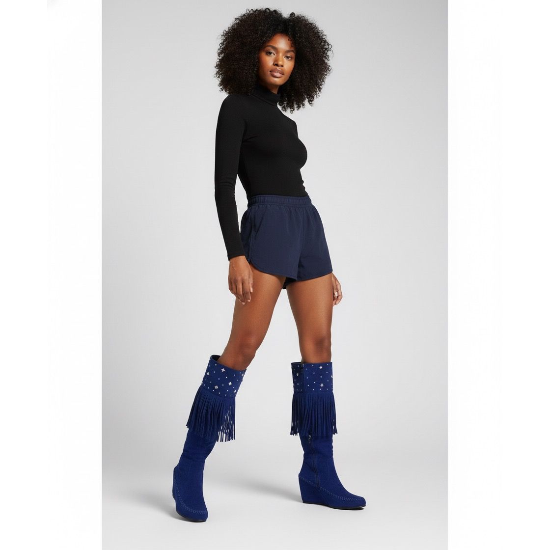 BLUE FRINGE WEDGE WAS $69.99 NOW $29.99