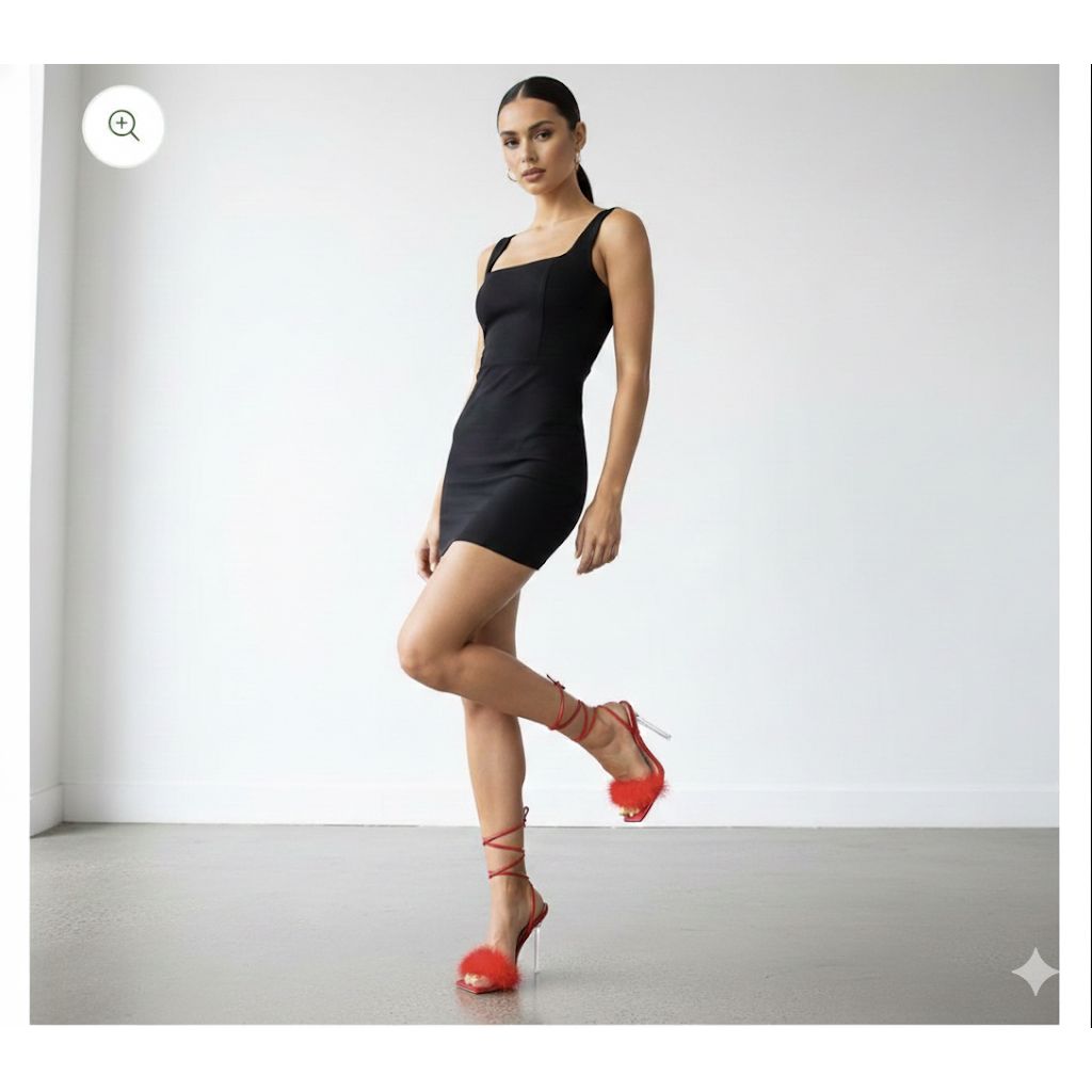 DAWN RED FUR STILETTO WAS $69.99 NOW $29.99